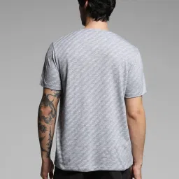 Jack & Jones Grey Cotton Regular fit Jacquard T-Shirts image 2