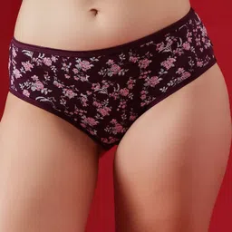 Clovia Women Floral Printed Cotton Hipster Brief-image-77