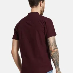 Mettle Dark Wine Cotton Regular Fit Shirt image 2