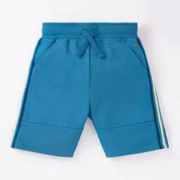 Ed-a-Mamma Kids Blue Cotton Striped Shorts-picture-36