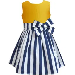 A.T.U.N. Yellow & Navy Striped Dress-picture-34