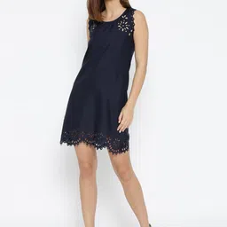Moda Rapido Round Neck A-Line Dress-image-0