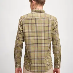 The Bear House Green Slim Fit Checks Shirt image 2
