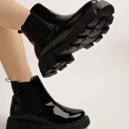 Shoetopia Kids Black Chelsea Boots-image-78