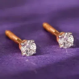 GIVA 14k Rose Gold Cute Sparkle Lab Grown Diamond Stud Earrings-image-67