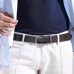 Halden Tan  Formal Belt With Classic Silver Matt Buckle image 2