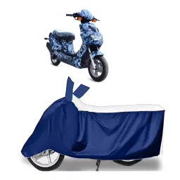 Auto Pearl Two Wheeler Cover for Hero Electric Electric AXLHE-20 - White, Blue-picture-41