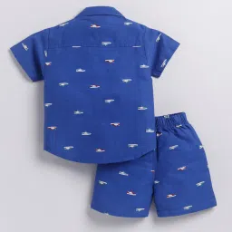 Clt.s Unisex Blue Cotton Graphic Co-ord Set image 2