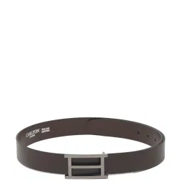 Carlton London Brown Leather Waist Belt For Men image 2