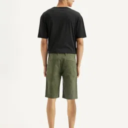 Levi's Olive Cotton Regular Fit Shorts image 2
