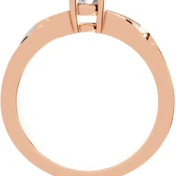 Sparkles 14k (585) Rose Gold Lab Grown Diamond 0.44 CT Round Shape Grace Solitaire Ring image 2