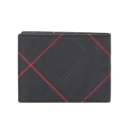 Spykar Black Checks Leather Bi-Fold Wallet for Men image 2