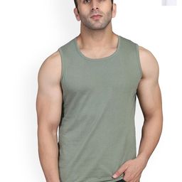 SLOWLORIS Pack Of 2 Sleeveless Bio Washed Combed Cotton Gym Vests-picture-39