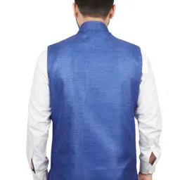 SG LEMAN Royal Blue Regular Fit Waistcoats image 2