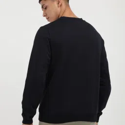 Tommy Hilfiger Navy Cotton Regular Fit Logo Printed Sweatshirts image 2