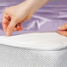 Stoa Paris Lilac Polyester 300 TC Date Night King Fitted Bedsheet With Pillow Covers image 2