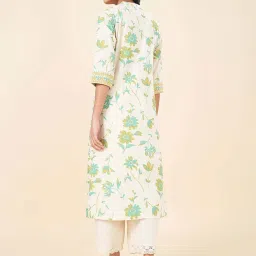 Rangmanch by Pantaloons Blue Cotton Printed A Line Kurta image 2