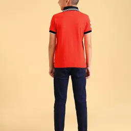 u.s. polo assn. US Polo Kids Boys Orange Cotton T-Shirt image 2
