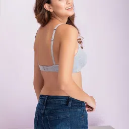 Clovia Grey Non Wired Non Padded T-Shirt Bra image 2