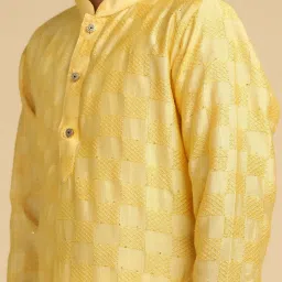 Kisah Kids Yellow Checks KurtaSets image 2