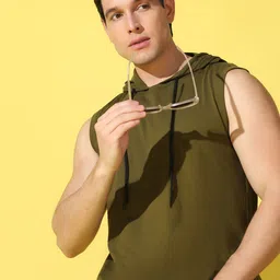 WOOSTRO Pack Of 2 Cotton Gym TankRS28 COMBO (OLIVE) (OLIVE)-picture-23