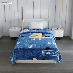 Monte Carlo Blue Polyester 600 GSM Winter Blanket image 2