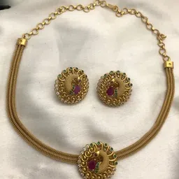 Rangrozo Jewellery Gold-Plated Stone-Studded Jewellery Set-picture-55