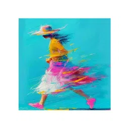 999Store Blue Canvas Dynamic Motion Wrapped Painting image 2