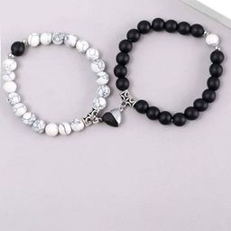 J.S ENTERPRISES Stainless Steel Set Of 2 Elasticated Bracelet-picture-35