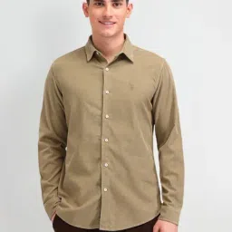 U.S. Polo Assn. Denim Co. Beige Cotton Slim Fit Shirt-picture-43