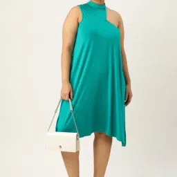 Therebelinme Turquoise Regular Fit Dress-picture-11