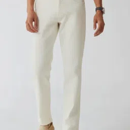 Andamen Off-White Slim Fit Jeans-image-79