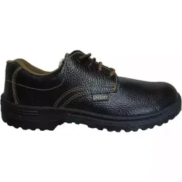 Unistar Steel Toe Safety Shoes PVC Sole Low Ankle Synthetic Leather Black Size UK 10, Copter-picture-13