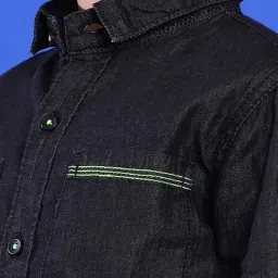 Tales & Stories Kids Black Cotton Regular Fit Full Sleeves Shirt image 5