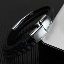 KARISHMA KREATIONS Unisex Leather Wraparound Bracelet image 2