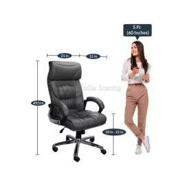 Divano Modular Black Modern India Seating Office Chrome Series Chair MI241 image 4