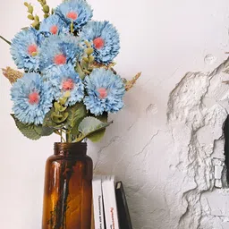ARTSY Blue 2 Pieces Gerbera Artificial Flower image 2