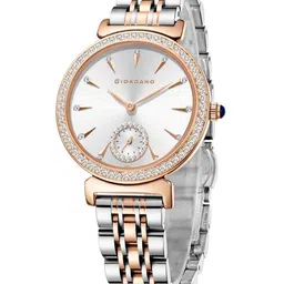 GIORDANO Women Dial & Stainless Steel Bracelet Style Straps Analogue Watch GZ-60090-11 image 4