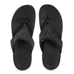 Truffle Collection Women Embellished T-Strap Flats with Laser Cuts image 5