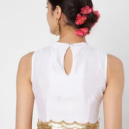 studio rasa Sequin Embellished Pure Silk Saree Blouse image 2