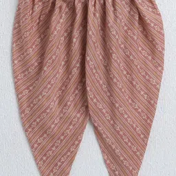 The Magic Wand Girls Floral Printed Pure Cotton Kurta With Dhoti Pants image 4