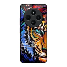 QRIOH Unisex Redmi 14C 5G Beast Tiger Art Impact Resistant Glass Back Case-picture-15