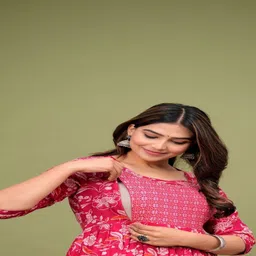 MAINA CREATION Women Floral Printed Floral Anarkali Kurta image 4