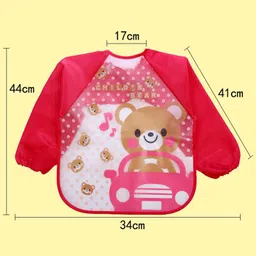 Fantasy India  Long Sleeve Waterproof Cartoon Animals Print Feeding Bibs  Pack of 2 - (Color & Print May Vary) image 3
