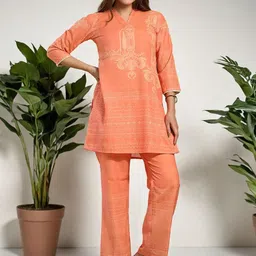 SZN Printed V Neck Tunic & Trouser Co-Ord Set-picture-28