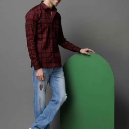 Foomer Men Standard Tartan Checks Casual Shirt-picture-29