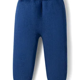 Babyhug Organic Cotton Knit Full Sleeves Sweater Set with Fair Isle Print & Cap - Red & Navy Blue image 4