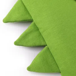 Bonfino 100% Cotton Fleece Knit Full Drop Shoulder Sleeves Hooded Sweatshirt With Dino Print & Applique - Off White & Green image 4