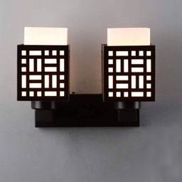 Gojeeva Black Wood Square Shaped Wall Lamp-picture-25