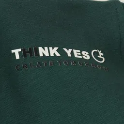 Little Kangaroos Full Sleeves Solid Fleece Hooded Sweat Jacket with Pockets - Green image 5